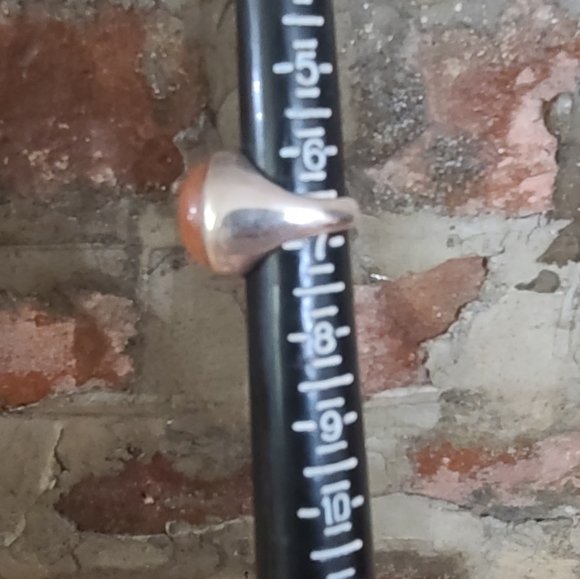 Sterling Silver Ring w/ Round Carnelian Stone - Picture 10 of 11